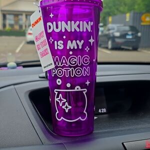 Dunkin Donuts Glow In The Dark Magic Potion Tumbler - Purple